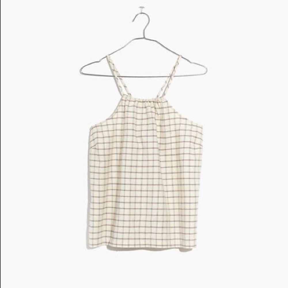 NWT Madewell Plaid Halter Top